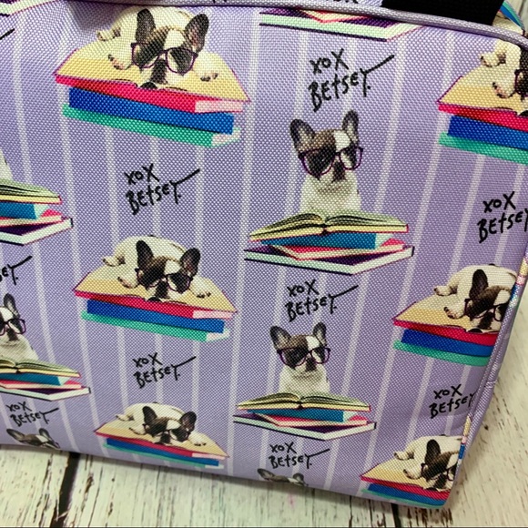 Betsey Johnson Insulated Lunch Bag French Bull Dog - Picture 7 of 8